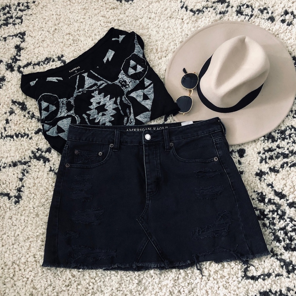 High Waist Denim Skirt